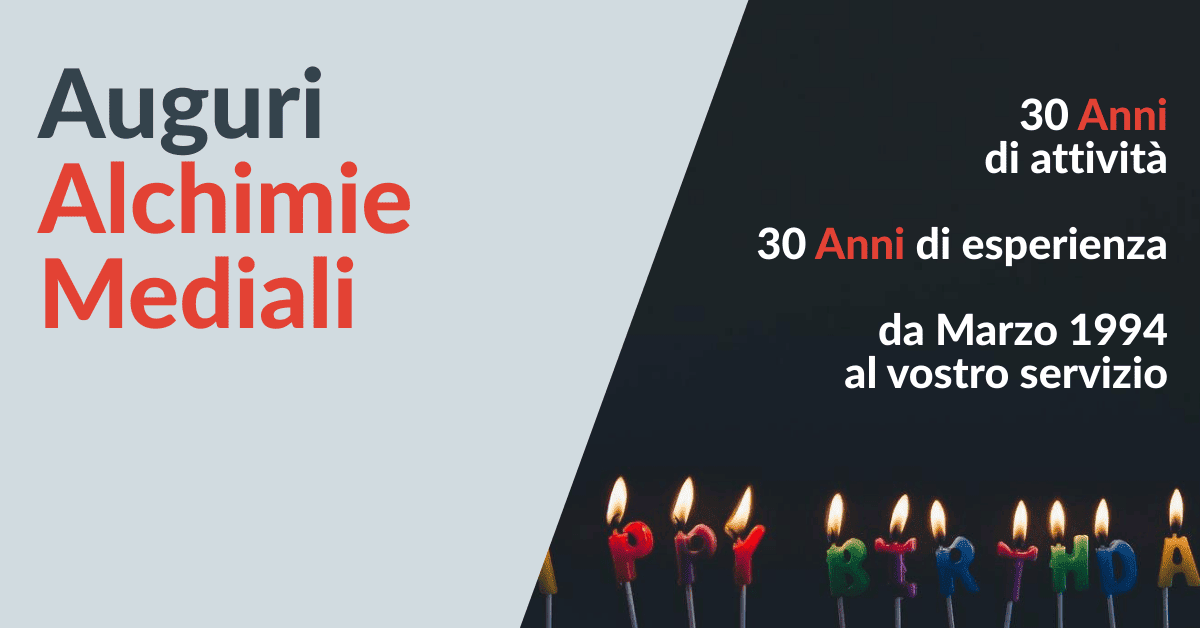 30 anni di attività – 30 anni di esperienza